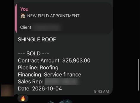 Contractor's message: Shingle roof sold for $25,903